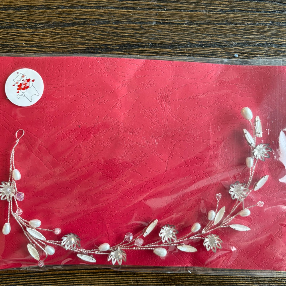 White Crystal Hair Accessory for Special Occasions